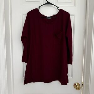 Old Navy Burgundy Long Sleeve Top